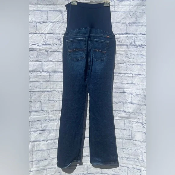 A Pea in the Pod/Lucky brand maternity jeans sz S. Med. dark wash, distressed. - Picture 2 of 8